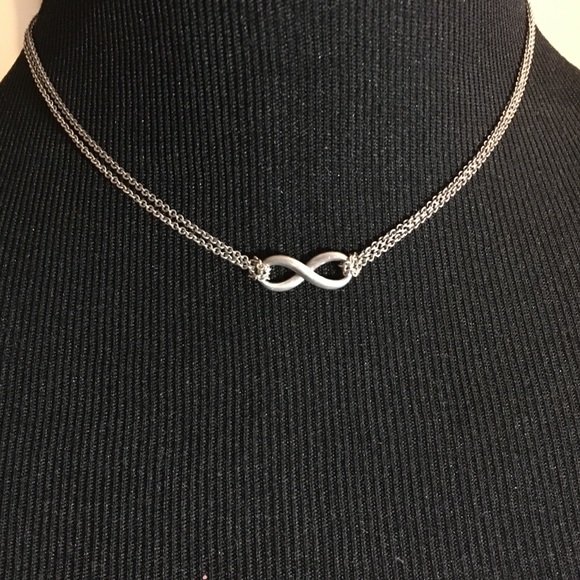 Tiffany & Co Silver 16 inch double chain necklace - Picture 2 of 4